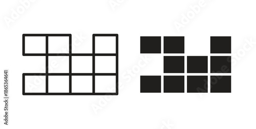 Wall icons symbol. Simple, flat design for web or mobile app
