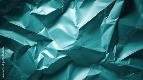 Wallpaper Mural Deep teal crinkled material displays dramatic highlights and shadows across its surface. Torontodigital.ca
