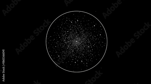 Stunning View of a Dense Star Field in Deep Space, Galactic Cluster, Astronomy and Cosmology Background