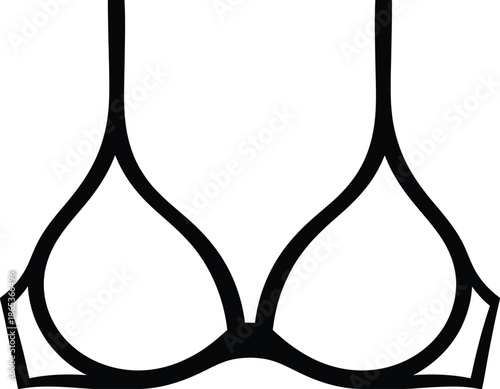 Minimalist bra illustration isolated on white background, Vector, illustration