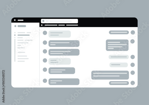 Minimal Chat Dashboard UI Design Interface for Web and App Applications