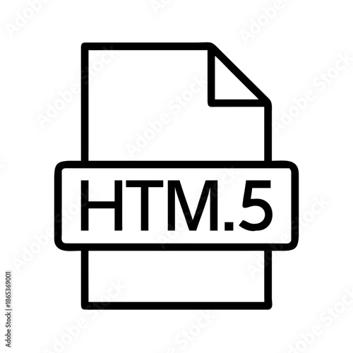 Simple HTML5 file icon representing web development and document structure.