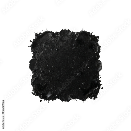 Black Paint Spread Over a Surface for Artistic or Craft Purpose