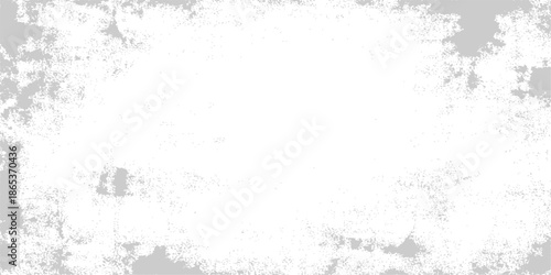 An abstract black grunge background features a vintage paper texture design with artistic ink splatters and a floral paint border frame for a decorative grungy wall illustration