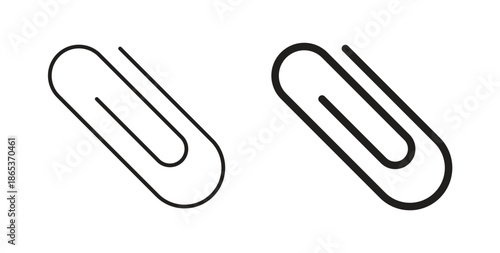 Clip icons illustration, editable stroke, flat design style isolated on white