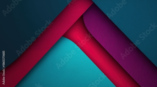 複雑な幾何学的カーブとディープカラーの抽象的な3D背景デザイン