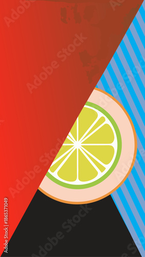 Sliced Lemon on Black