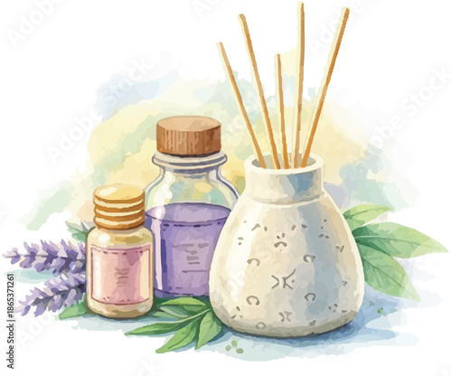 Reed Diffuser with Lavender Essential Oils and Sticks
