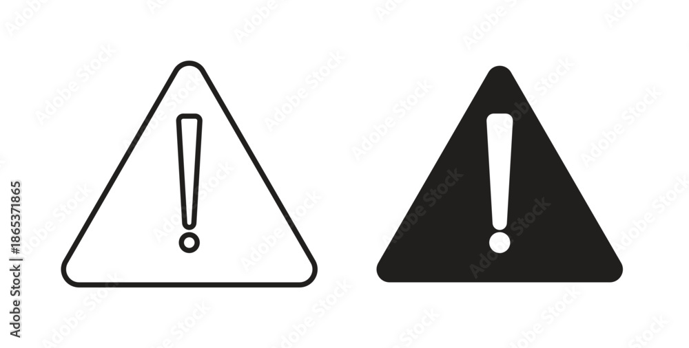 Fotografie Error icons illustration, editable stroke, flat design style isolated on white