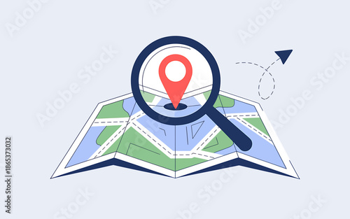Map Search with Magnifying Glass