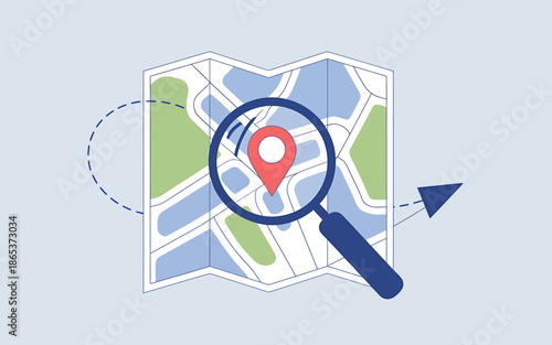 Map Search with Magnifying Glass