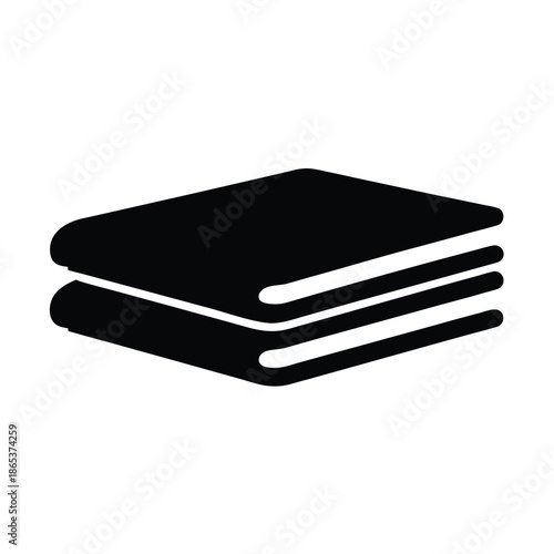Minimalist vector illustration of a stack of two freshly laundered folded towels