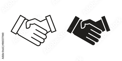 Partner icons illustration, editable stroke, flat design style isolated on white