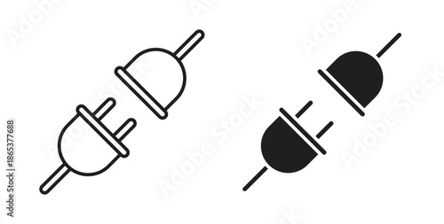 Plugin icons illustration, editable stroke, flat design style isolated on white
