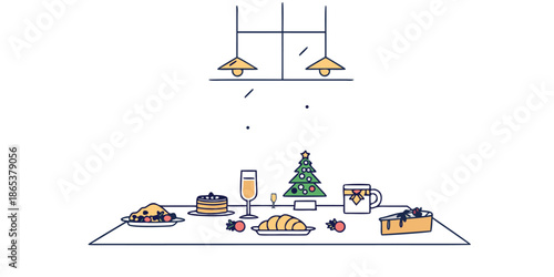 Cozy New Year Brunch Table Setting