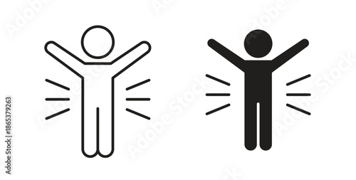 Success icons illustration, editable stroke, flat design style isolated on white