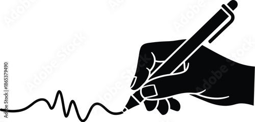 Creative Signature: Minimalist Digital Writing & Illustration Icon