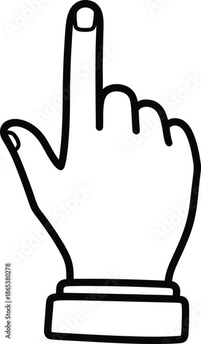 Hand cursor clicking on something, indicating an action or selection on a digital interface