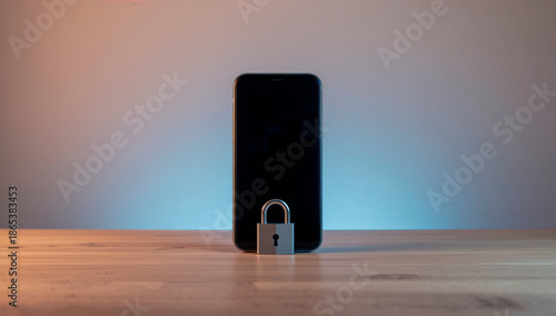 Segurança digital em smartphone com cadeado simbolizando proteção de dados