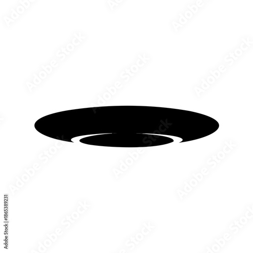 Minimalist black and white abstract UFO or ceiling lamp design with curves