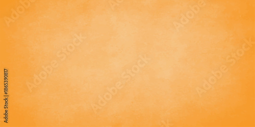 A blank vintage parchment sheet with a stained grunge texture and aged beige pattern overlaying a dirty orange wall background for a retro antique design.  yellow or orange watercolor shades grunge 