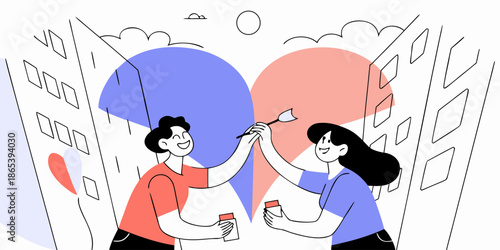 Love and Art in Urban Alleyway