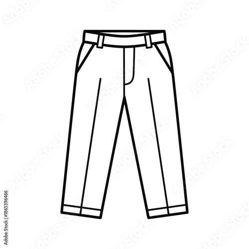 White trousers illustration simple design