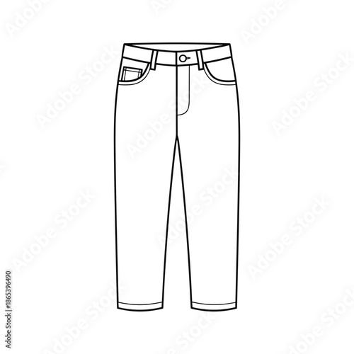 White trousers illustration simple design