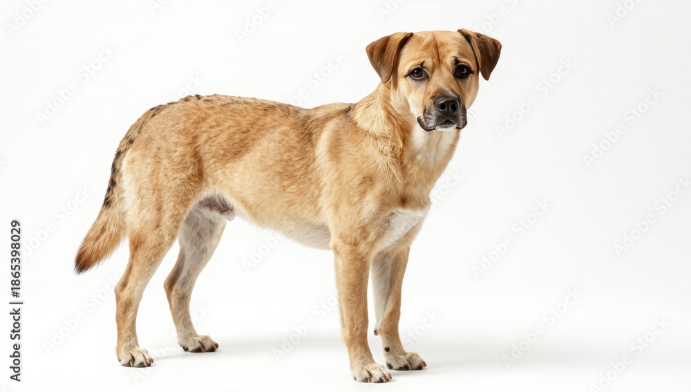 Fototapeta premium dog on white background