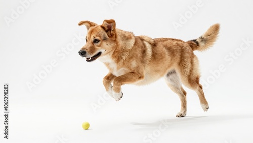 dog on white background