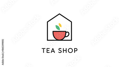 Minimalist Page Logo for Tea Shop or Cafe.