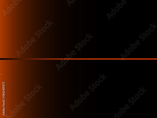 黒背景にオレンジのグラデーションライン抽象背景 /Orange Gradient Line on Black Abstract Background