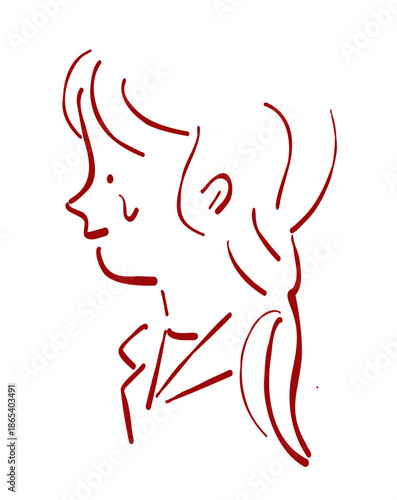 卒業シーズンに涙する先生の横顔