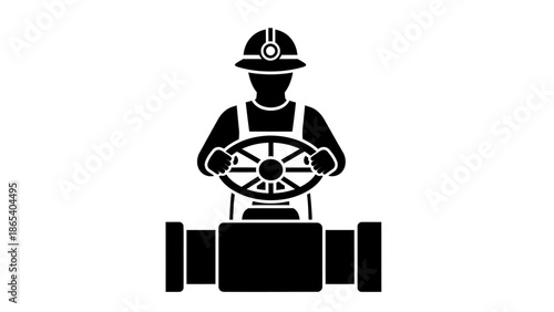 a construction worker or a technician, in protective uniform and a safety, industrial, vector, graphics, illustration, planning, technician, uniform, vector.