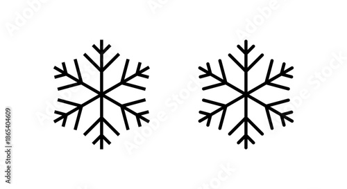 Snowflake, snow flakes icon. Winter season, ice symbol