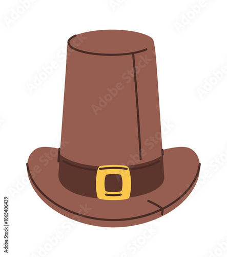 Top hat with belt buckle