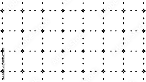 A black and white image of a grid of dots