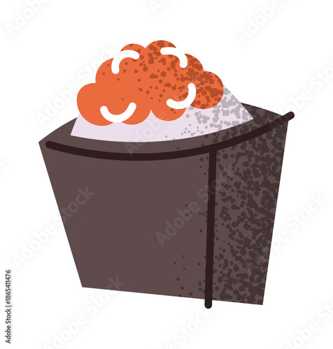 Sashimi with red fish caviar