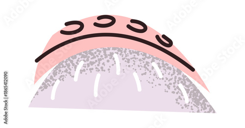 Classic sushi with octopus tentacle