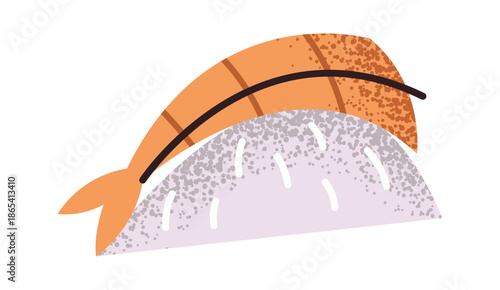 Sushi with shrimp Asian food