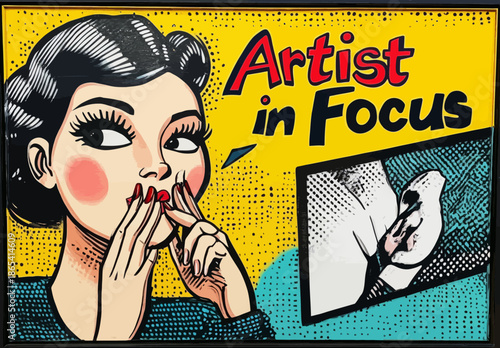 A colorful illustration in pop art retro comic style shows a woman whispering a secret or gossip to her friend with a speech bubble
