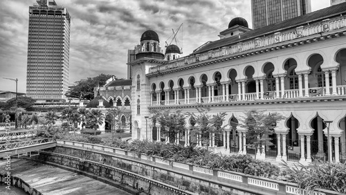 Canvas Print Kuala Lumpur, Malaysia - December 28, 2019: Kuala Lumpur riverside streets with
