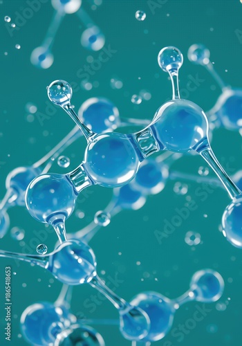 Molecular Structure of Water in Transparent Blue Droplets
