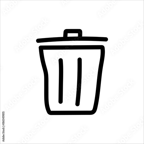 Icon of a trash bin for waste sorting and disposal
