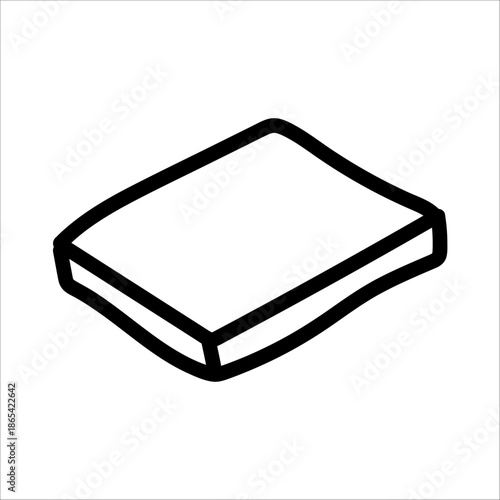 Icon for sorting waste: flat object for recycling or waste disposal