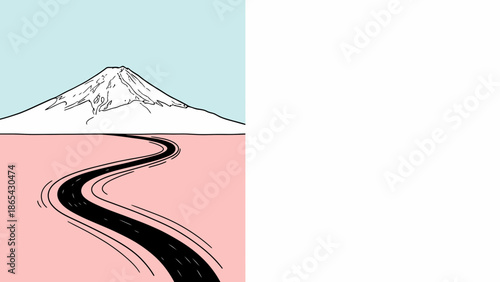 Winding Road to Majestic Mountain Peak A Journey of Exploration.