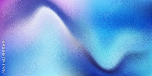 An ethereal abstract background with a frosted glass texture displaying a luminous swirl of bright white deep blue and soft purple