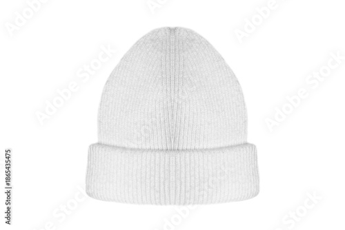white woolen hat on a white background