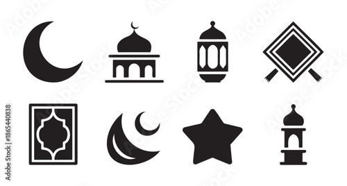 Elegant ramadan kareem lantern illustration with a dark silhouette
