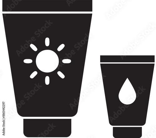 Sunscreen tubes for skin protection and sun care